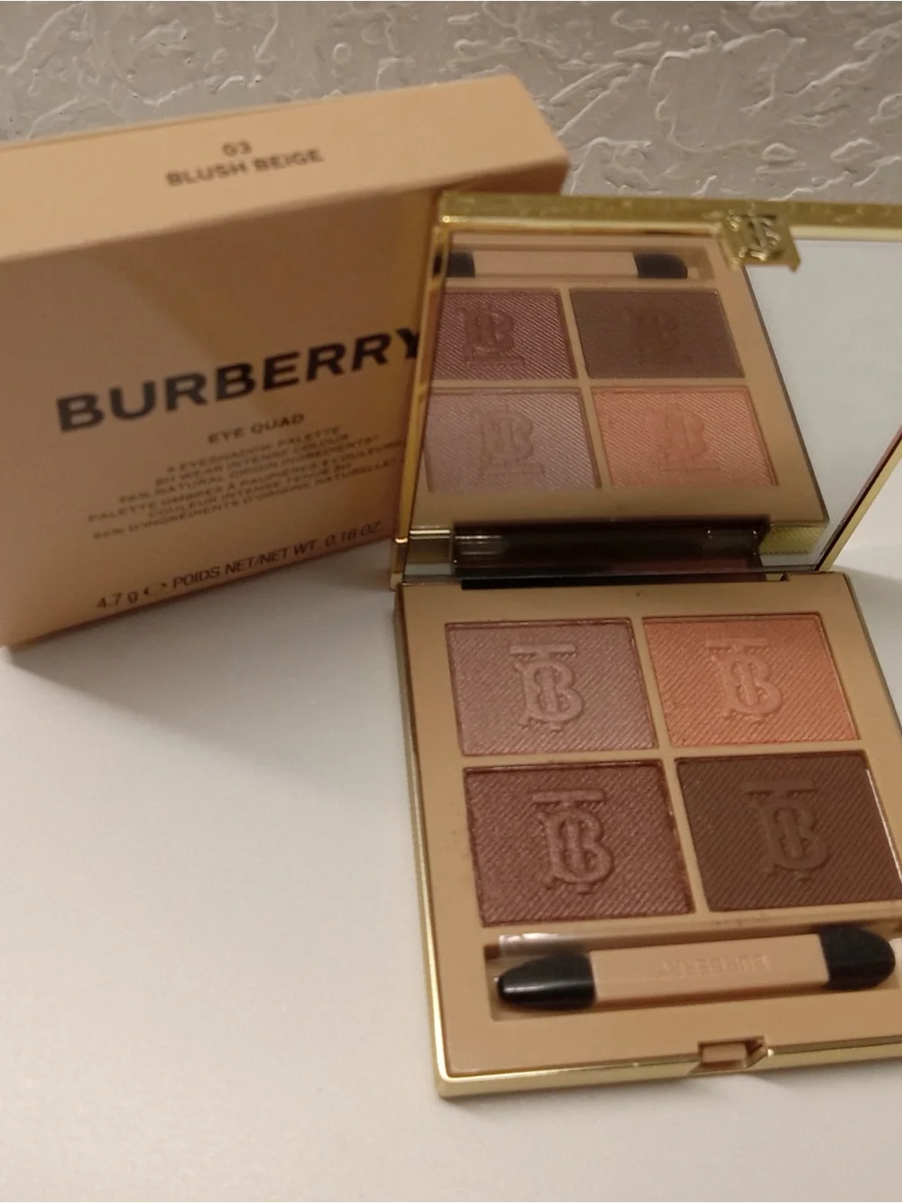 Burberry Eye Quad Palette — Peach, Rose, Taupe, Brown